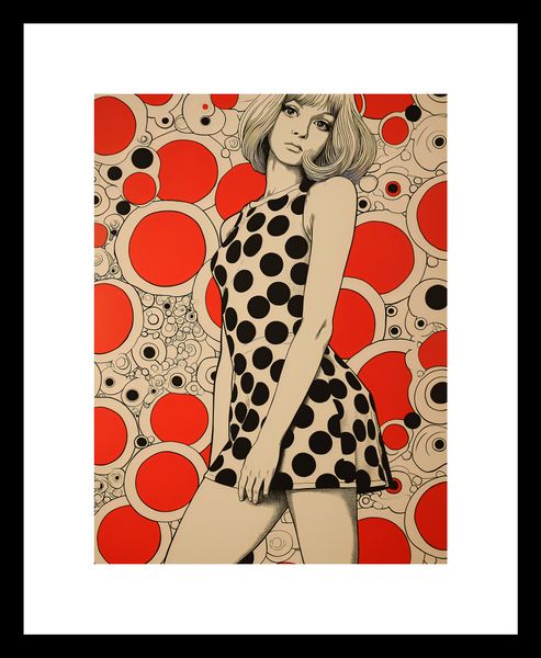 Plakat 15x20cm Czerwone Kropki zdjęcie 3