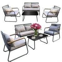 Zestaw mebli ogrodowych 2x FOTEL stolik SOFA komplet na TARAS balkon OGRÓD