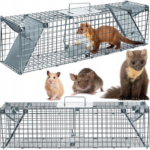 GIGANT ŻYWOŁAPKA NA KUNY SZCZURY WYDRY ŁASICE LIS PUŁAPKA ŁAPKA na Arena.pl