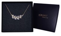 Naszyjnik ślubny swarovski 18k ślubny listek rustykalny KOKONET 8-0459