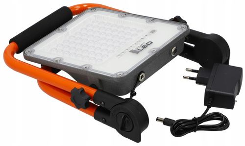 Halogen LED Naświetlacz Akumulatorowy Budowlany 100W Roboczy Przenośny na Arena.pl