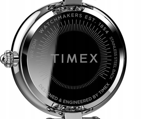Zegarek damski srebrny na bransolecie TIMEX cyrkonie modny na prezent na Arena.pl