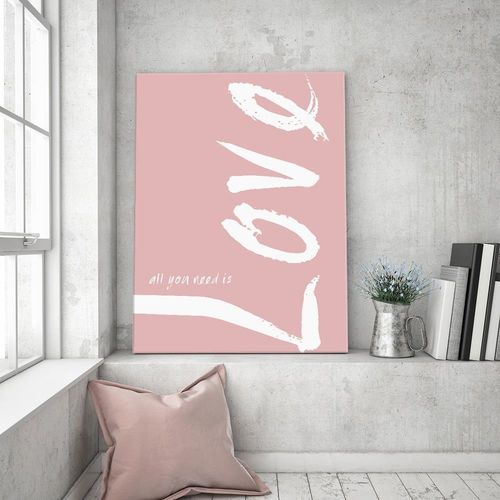 Obraz na płótnie – Canvas, różowe love 60x90 na Arena.pl