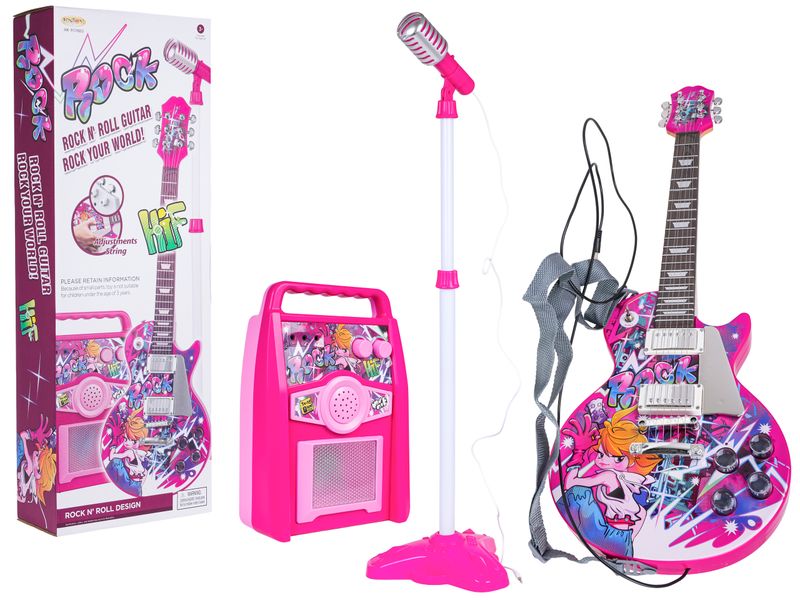 Zestaw Gitara + Wzmacniacz Różowy zdjęcie 2