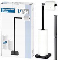 Stojak NA PAPIER TOALETOWY wieszak uchwyt łazienkowy podłogowy czarny