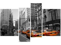 130CM 85 OBRAZ 4 ELEM MANHATTAN TAXI ŚCIENNY