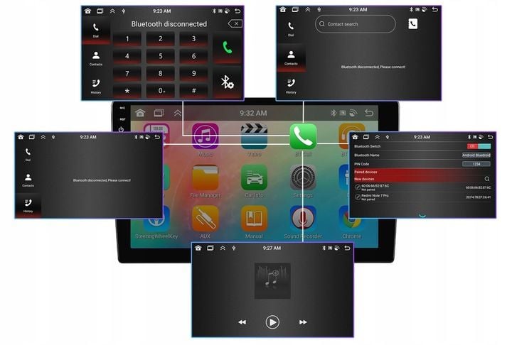 RADIO SAMOCHODOWE 2 DIN 4GB/64GB ANDROID AUTO CARPLAY ANDROID 13 RDSDSP 10" zdjęcie 14