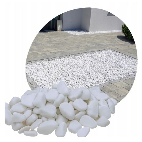 KAMIEŃ BIAŁY THASSOS OTOCZAK 1-2cm KAMIEŃ DEKORACYJNY DO OGRODU 20kg na Arena.pl