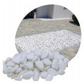 KAMIEŃ BIAŁY THASSOS OTOCZAK 1-2cm KAMIEŃ DEKORACYJNY DO OGRODU 20kg