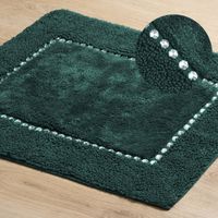 Dywanik łazienkowy bawełniany z kryształkami CHIC 50X70 c. zielony