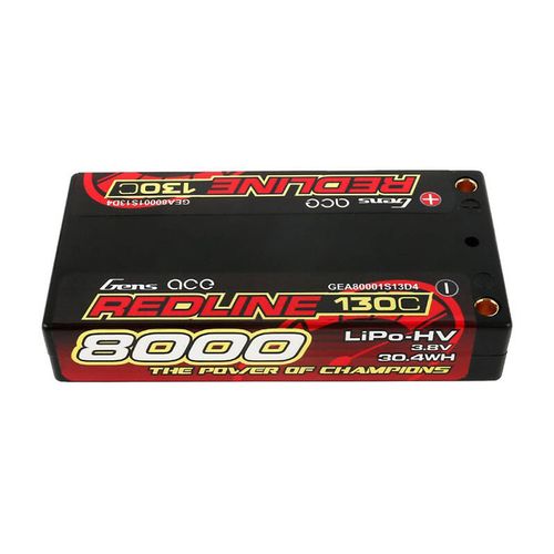 Bateria LiPo Gens Ace Redline 8000mAh 3.8V 130C Bullet 5.0mm na Arena.pl