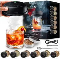 Elektryczny Zestaw do Wędzenia - Whisky Smoker z Narzędziami do Drinków USB