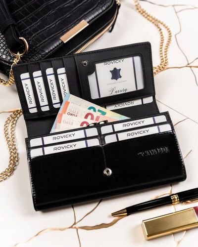 portfel damski ze skóry naturalnej i ekologicznej z motywem na Arena.pl