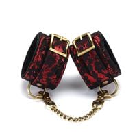 kajdanki victorian garden lace and velvet ankle cuffs liebe seele