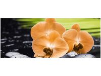 100X40CM STORCZYK POMARAŃCZOWY OBRAZ DREWNO