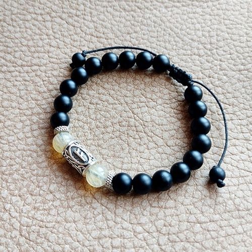 Bransoletka Męska Talizman Obfitości CYTRYN Runa FEHU Bogactwo Pieniądze na Arena.pl