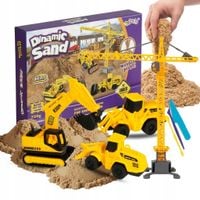 Dźwig Pojazdy Budowlane dla Dzieci Piasek Kinetyczny Zestaw Konstrukcyjny