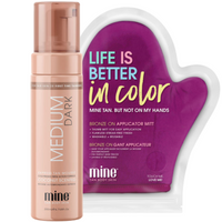 MineTan Medium Dark Pianka Samoopalająca + Rękawica