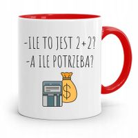 Kubek Czerwony Prezent Dla Księgowej Księgowego Z Nadrukiem Ze Zdjęciem