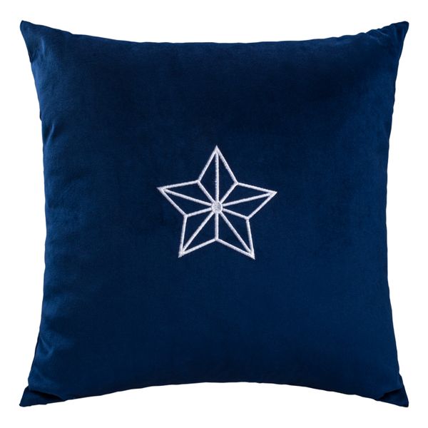 Poszewka dekoracyjna z haftem CS-04 43x43 Darymex gwiazda granatowa zdjęcie 1