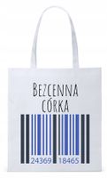 Dla Córki Córeczki Prezent Torba Eco Biała Shopper Z Nadrukiem Ze Zdjęciem