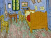 Plakat 100x75cm The Bedroom, Van Gogh Vintage do Salonu