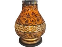 SOLAR SOLARNY ZNICZ LAMPION NA GRÓB KARAFA PASEK ZŁOTO-CZARNA