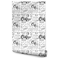 TAPETA W ROLCE DO KUCHNI JADALNI KAWA COFFEE FILIŻANKI STYL VINTAGE