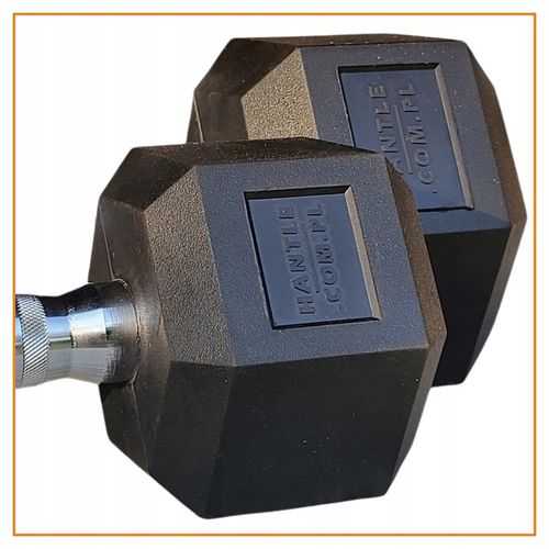 HANTLA HEX - HANTLE ŻELIWNE STALOWE GUMOWANE - 10 kg - PROFESJONALNE na Arena.pl