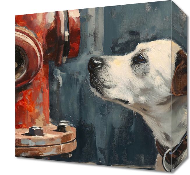 Obraz 30x30cm Kumpel przy Hydrancie zdjęcie 1