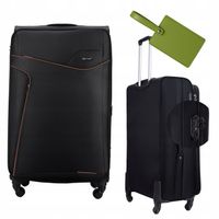 Walizka ŚREDNIA na kółkach podróżna MATERIAŁOWA miękka pojemna GRATIS KOLOR