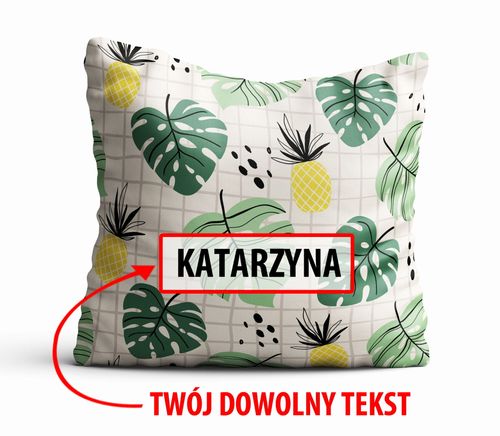 Poduszka Dekoracyjna KWIATY  z Twoim napisem K13 na Arena.pl