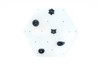 Sześciokątna ścianka wspinaczkowa biała moduł + 5 uchwytów UNDERFIT domowa