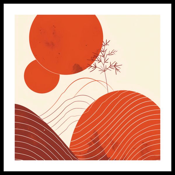 Plakat 40x40cm Ciepło Czerwieni zdjęcie 3