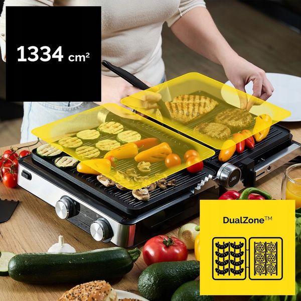 Grill elektryczny Opiekacz do panini Yoer 2000W + Programator czasu i zdjęcie 11