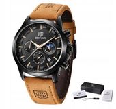 Zegarek Męski Elegancki Benyar Chronograf +Pudełko