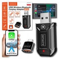 Adapter ZENWIRE M30 Mini Bezprzewodowy CarPlay Android Auto Czarny