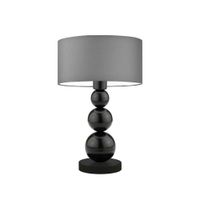 Lampka HONOLULU abażur szary stalowy stelaż czarny