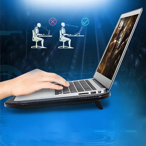 PODSTAWKA PODKŁADKA CHŁODZĄCA POD LAPTOPA NOTEBOOKA PODŚWIETLENIE 12-17'' na Arena.pl