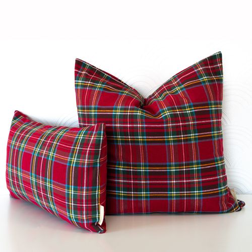 Poszewka Świąteczna Poduszka z Czerwonej Kraty 30x60 na Arena.pl