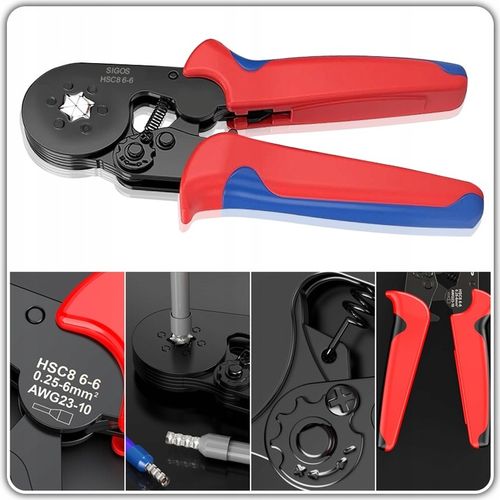 ZESTAW ŚCIĄGACZ IZOLACJI ZACISKARKA PRASKA SZEŚCIOKĄTNA DO TULEJEK na Arena.pl