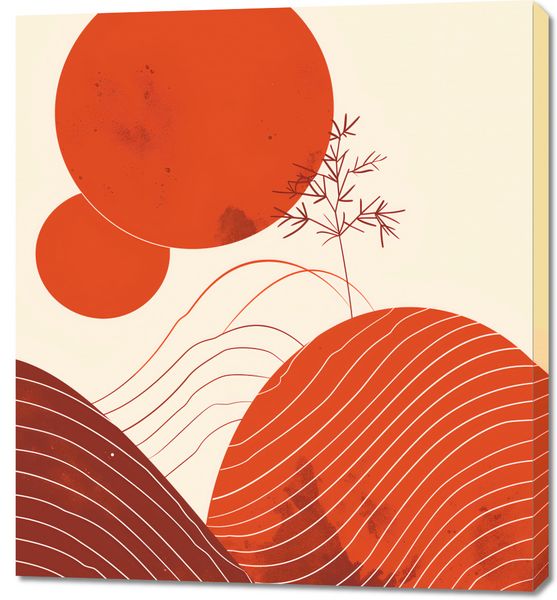 Obraz 90x100cm Ciepło Czerwieni zdjęcie 1