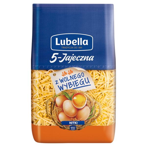 Lubella 5-Jajeczna Makaron nitki 400 g zdjęcie 1
