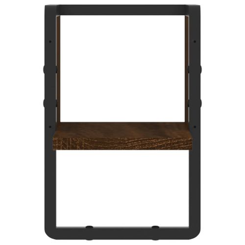 Półka ścienna z drążkiem, brązowy dąb, 20x25x30 cm na Arena.pl