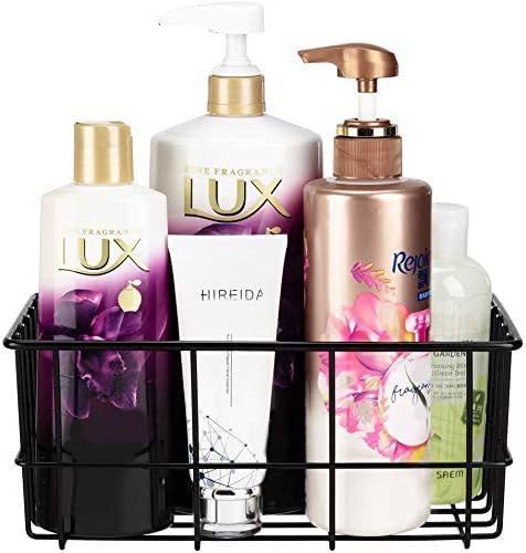 Koszyk półka ścienna organizer łazienkowy czarny na Arena.pl