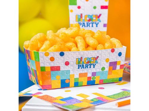Pudełko na chipsy, Klocki - Block Party, 6 cm x 15 cm, 3 szt. na Arena.pl