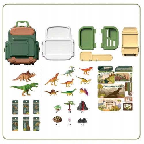 DINOZAURY W PLECAKU T-REX FIGURKI DINO ZESTAW ODKRYWCY ZABAWKA PREZENT na Arena.pl