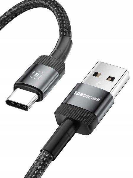 Spacecase Usb-C Cable 1M 3A Black zdjęcie 5