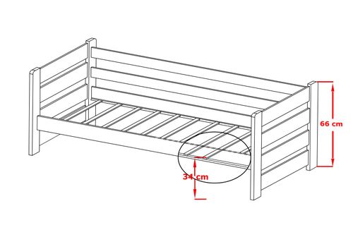 ŁÓŻKO PARTEROWE ERGO pod materac 80X160  łóżeczko dziecięce na Arena.pl
