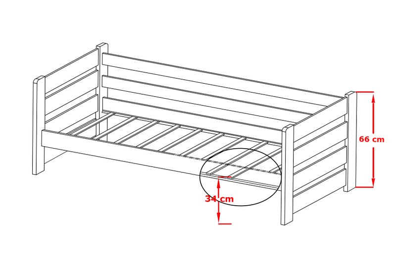 ŁÓŻKO PARTEROWE ERGO pod materac 80X160  łóżeczko dziecięce zdjęcie 2